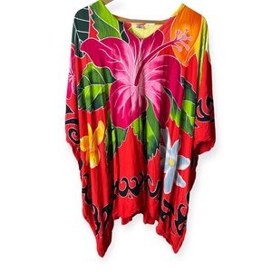 Boutique Island Planet Floral Popover/Coverup